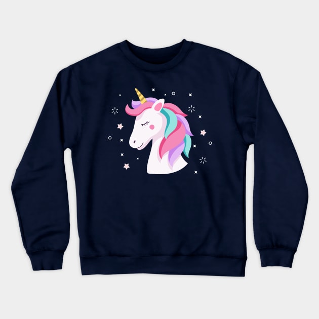 Unicorn Crewneck Sweatshirt by Mako Design 
